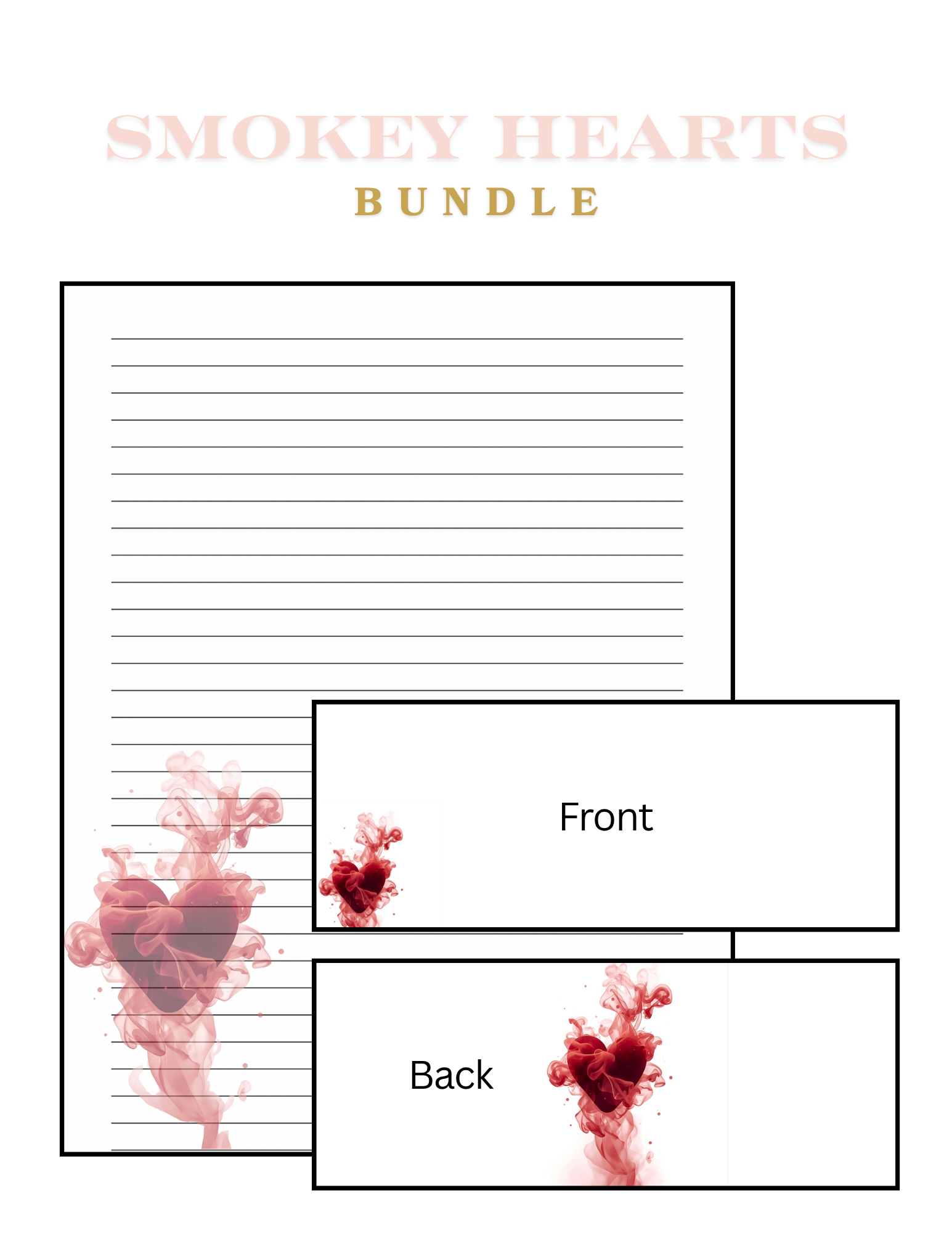 Smokey Hearts Letter Bundle