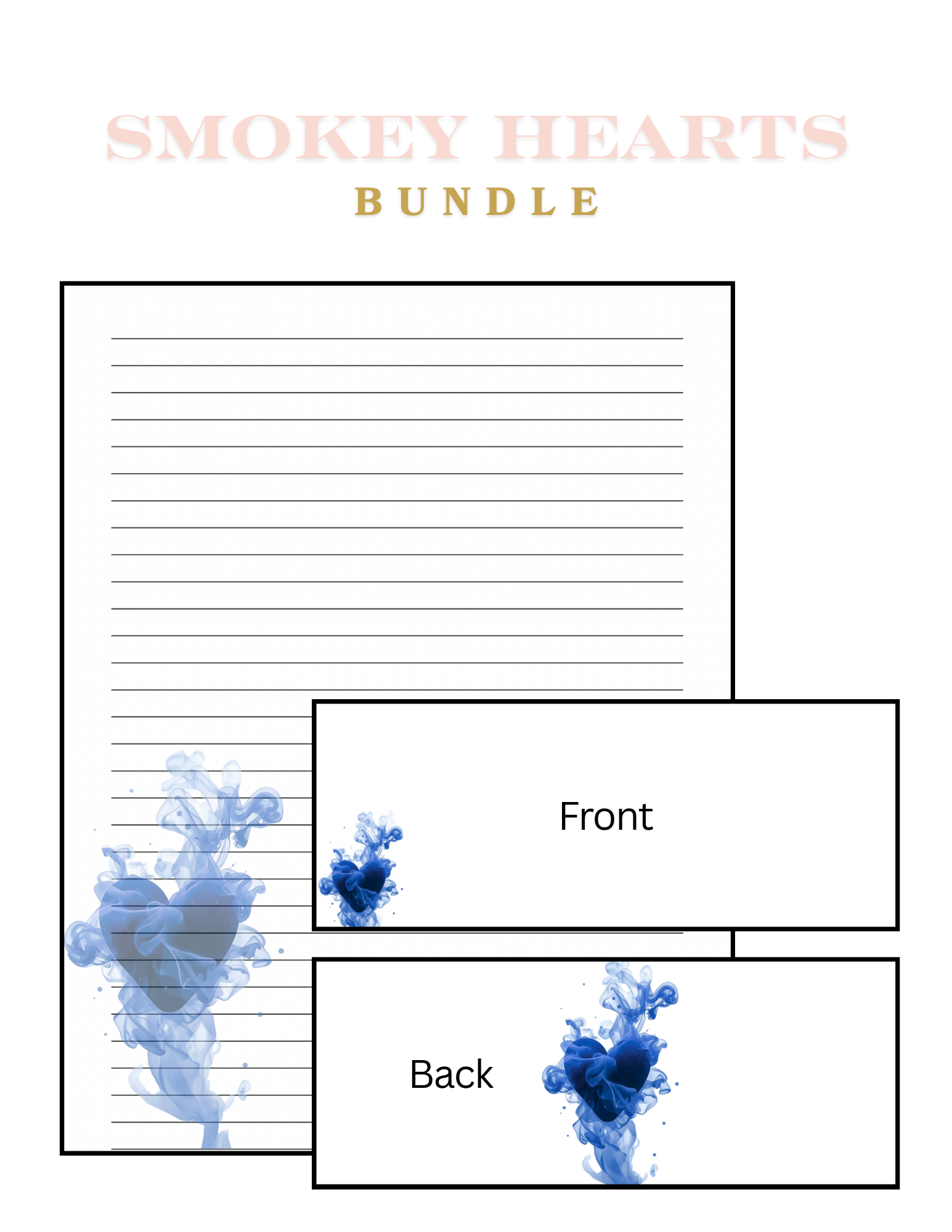 Smokey Hearts Letter Bundle