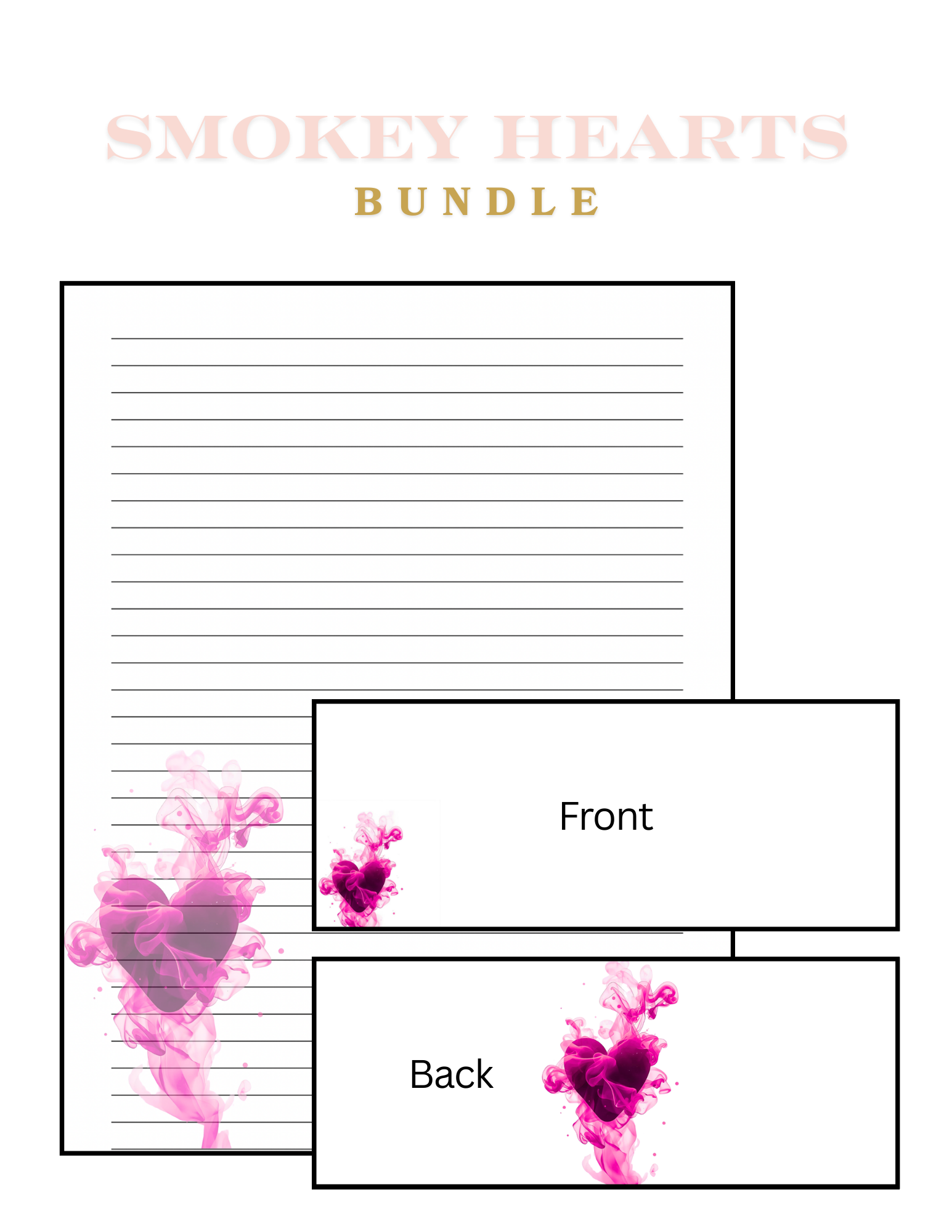 Smokey Hearts Letter Bundle