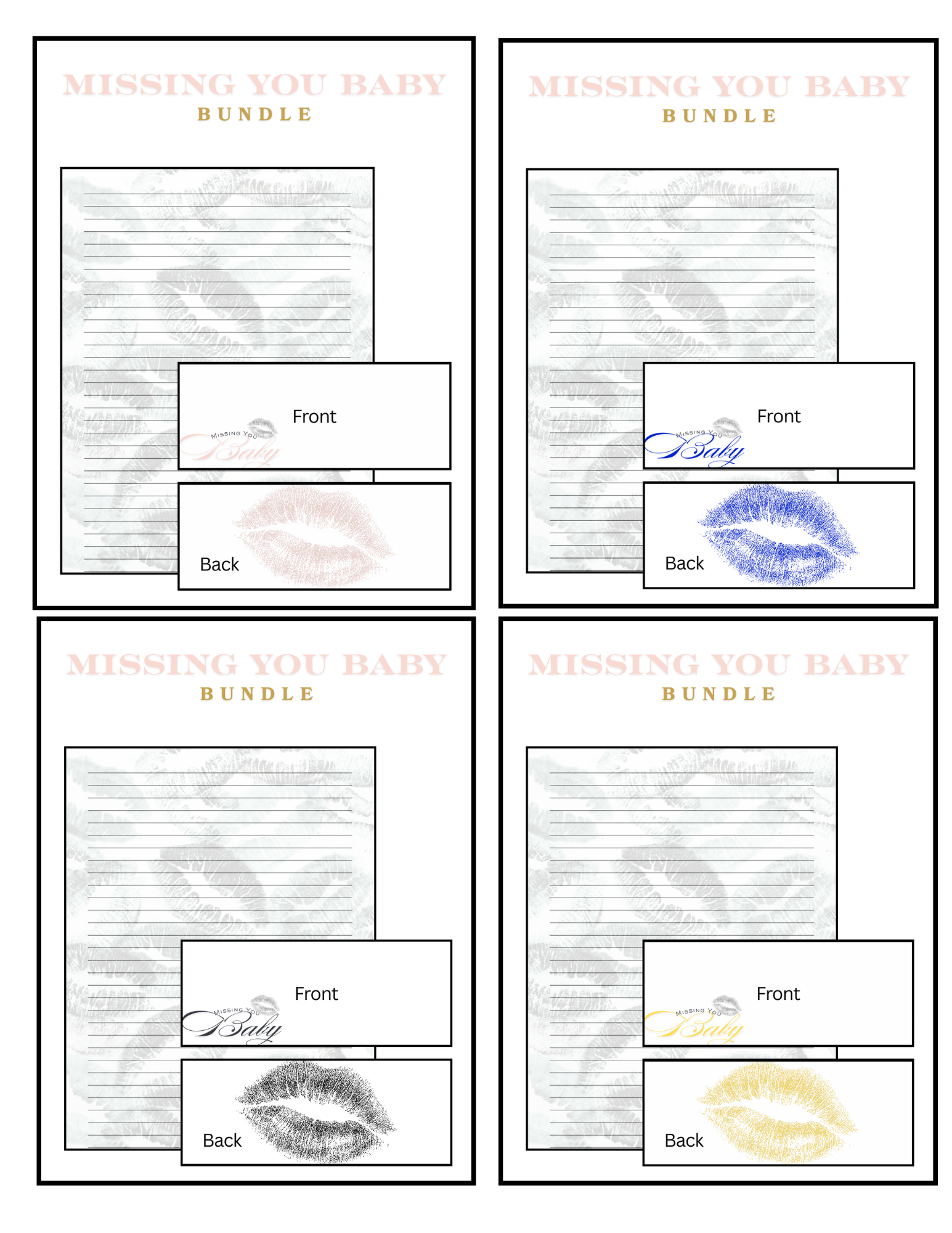 Missing You Baby Letter Bundle